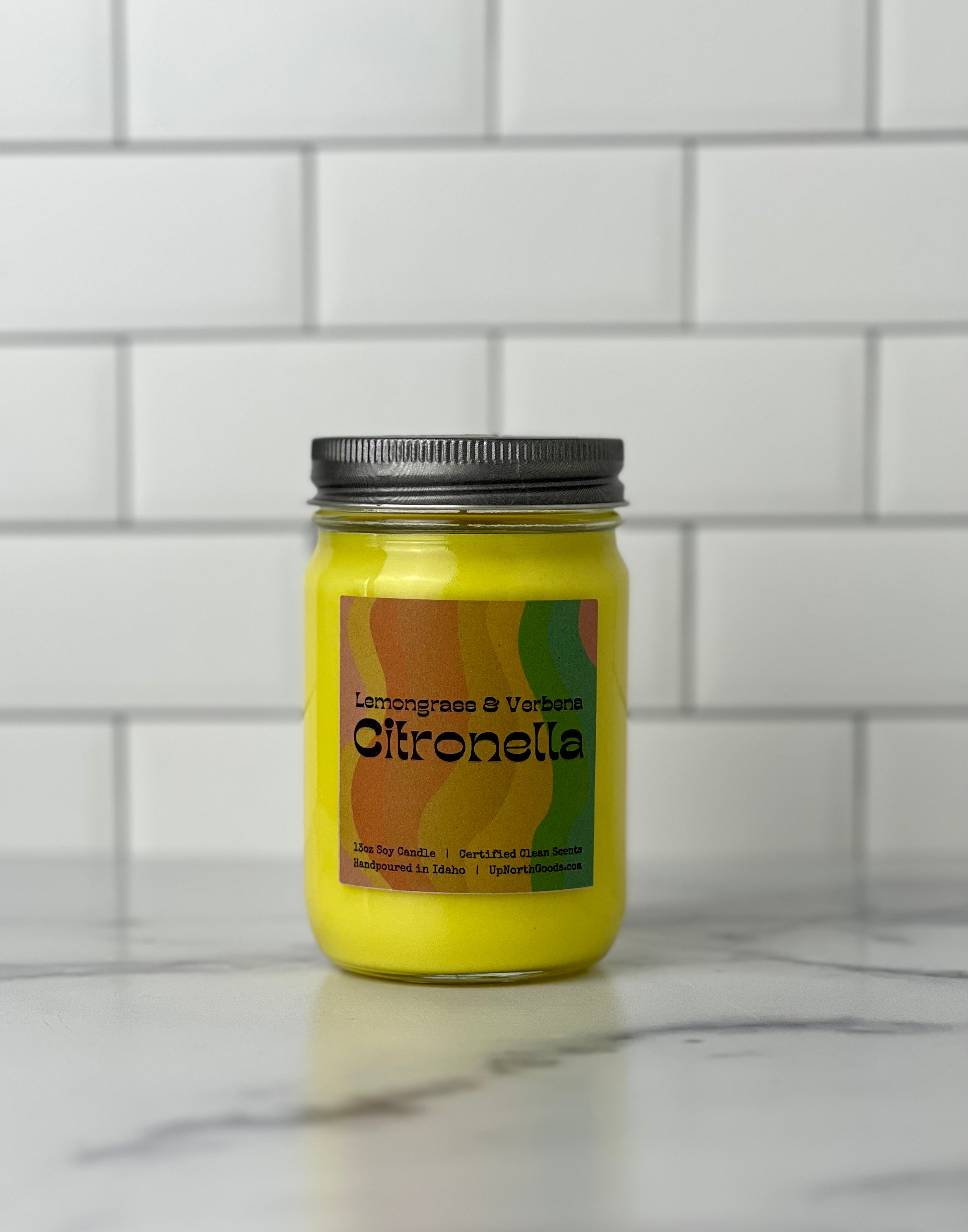 13oz Colorful Scented Citronella Candles