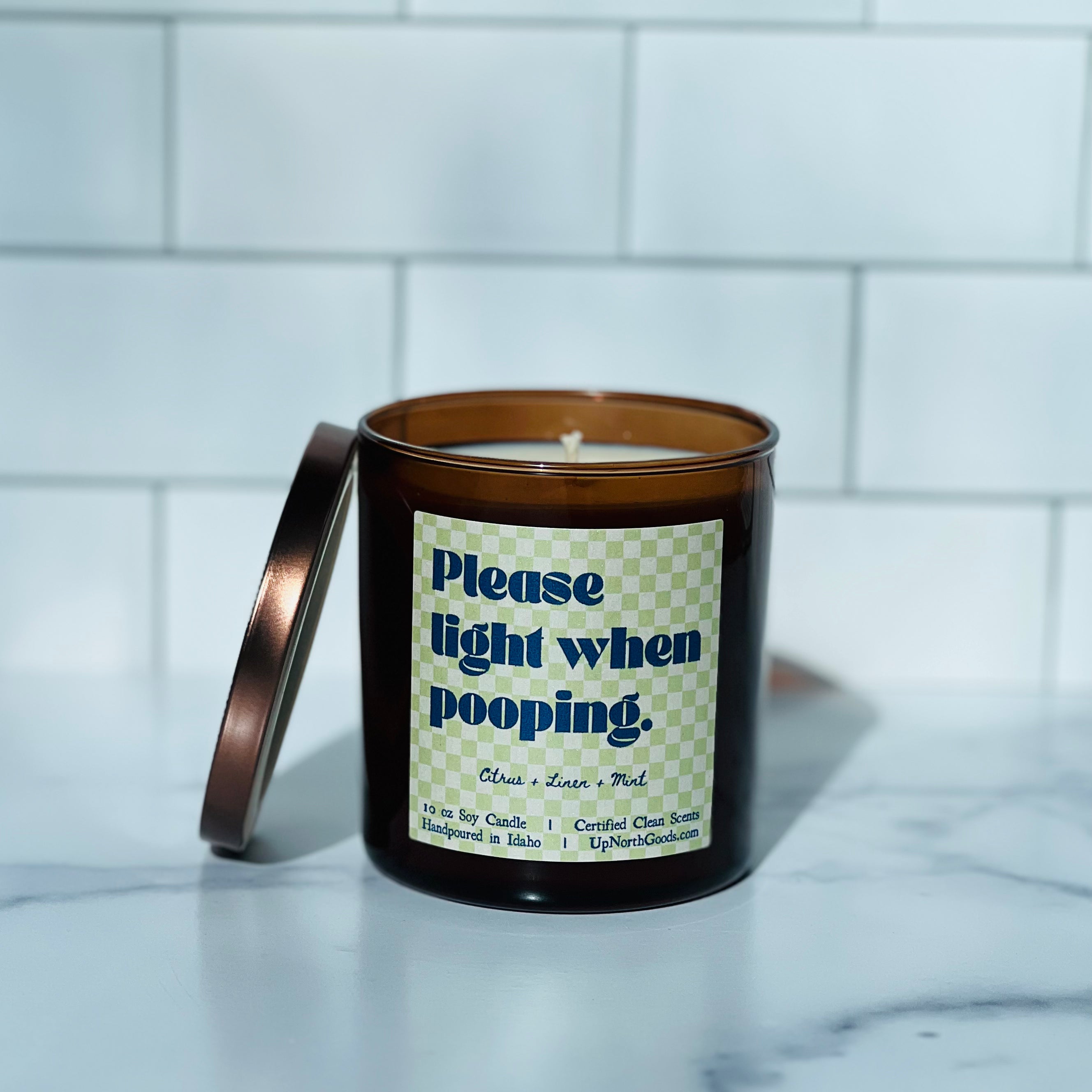 Please Light When Pooping Soy Candle