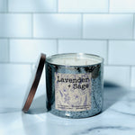 Load image into Gallery viewer, Custom SMOKED SILVER Mercury Glass 3-Wick 20oz Soy Candle
