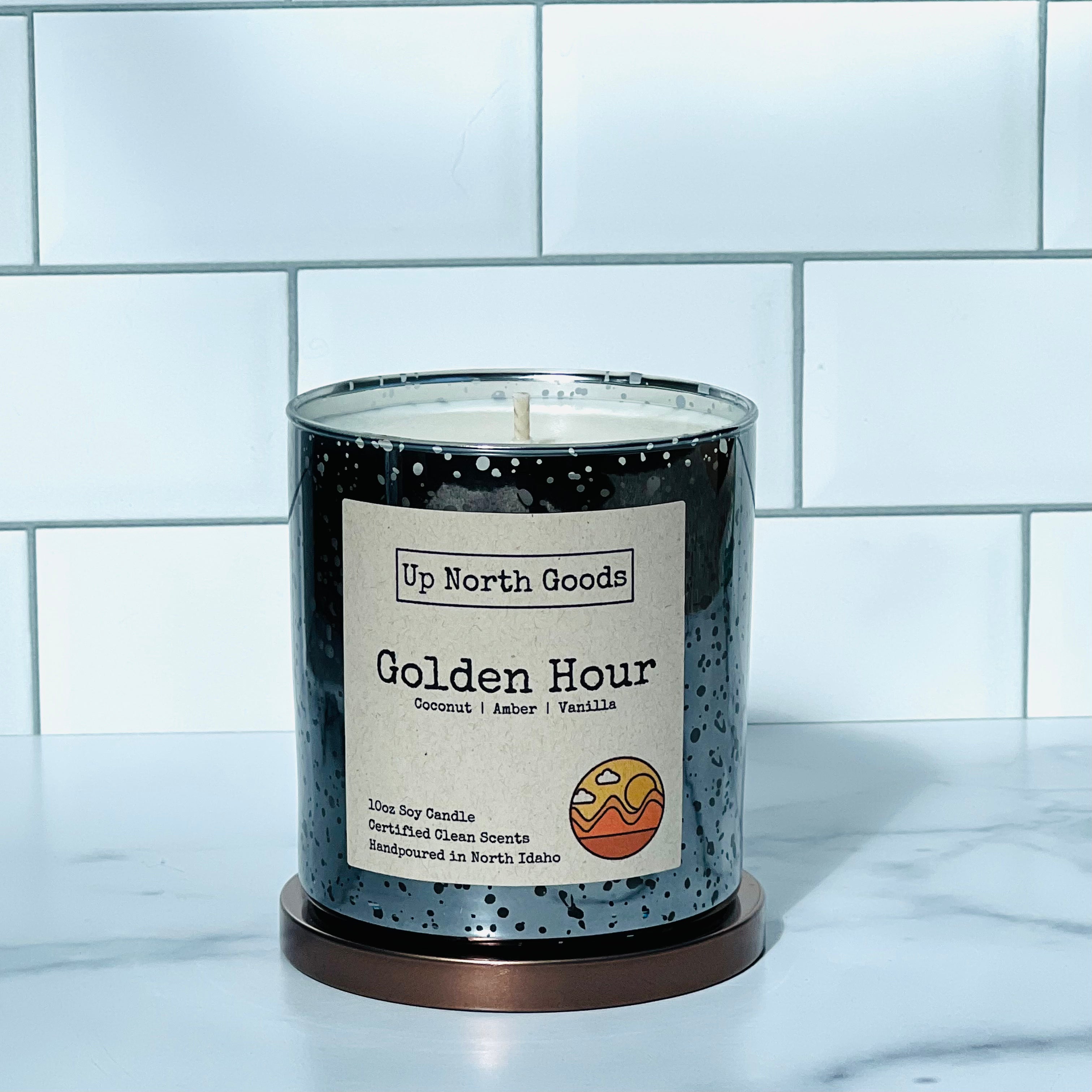 Custom SMOKED SILVER Mercury 10oz Soy Candle