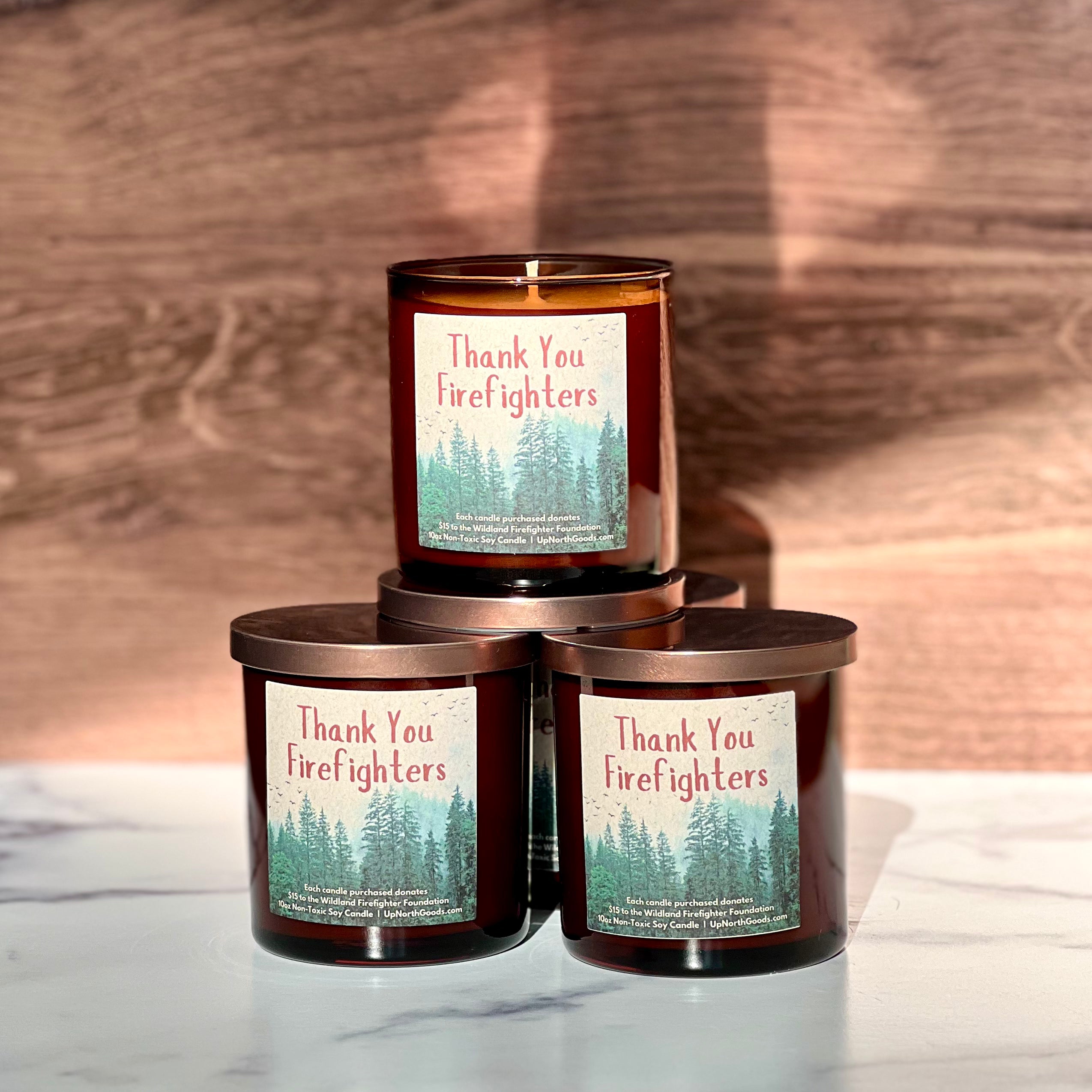 Firefighter Fundraiser Candle - Thank You Firefighters