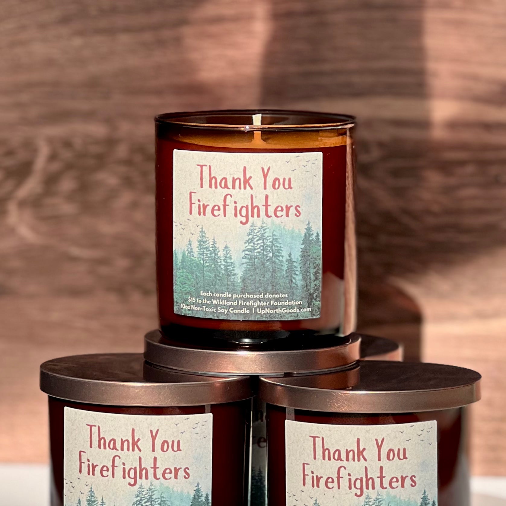 Firefighter Fundraiser Candle - Thank You Firefighters