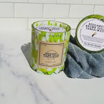 Load and play video in Gallery viewer, 15oz Handblown Glass Bergamot + Brown Sugar + Sandalwood Soy Candle

