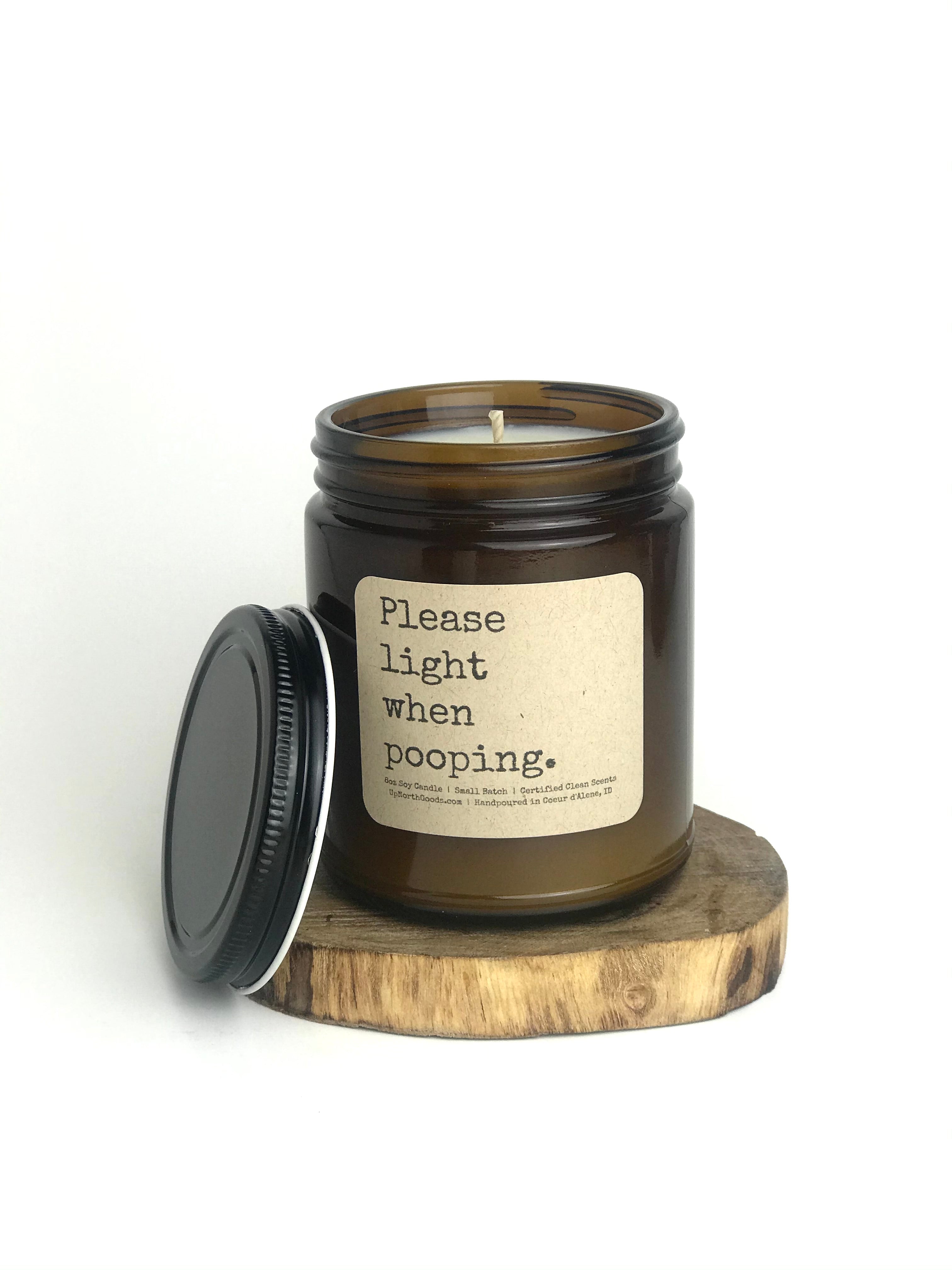 Please Light When Pooping Soy Candle